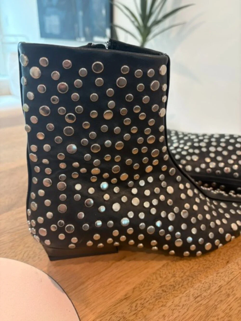 STAUD Wally 25MM Rivets Leather Ankle Boots NEW - Picture 7 of 8